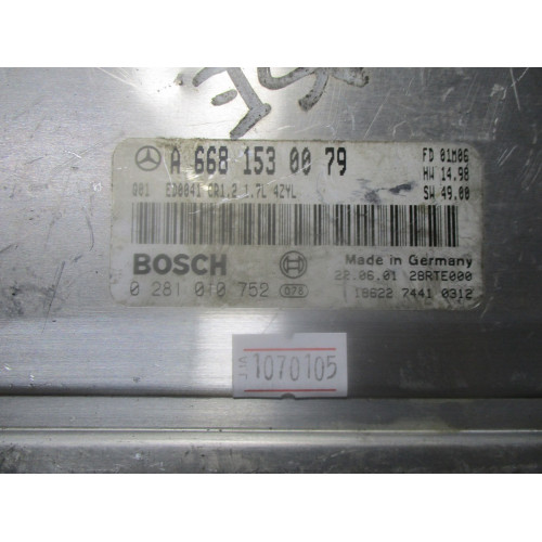 Mercedes W168 1.7 Motor Beyni 0281010752 A6681530079