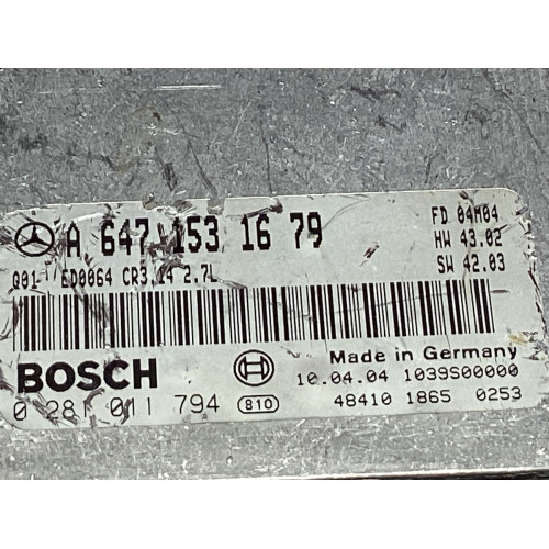 Mercedes W211 E270 2.7 CDI Motor Beyin 0281011794 A6471531679