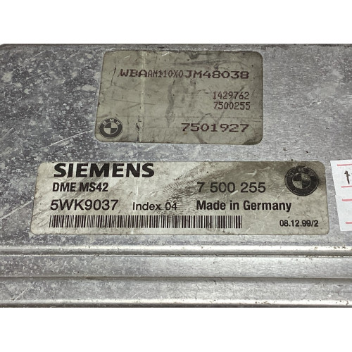 Bmw E36 E46 E39 Motor Beyni 7500255 5WK90937 DME MS42