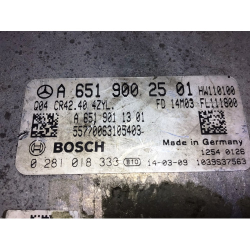 Mercedes GLK X204 Motor Beyni 0281018333 A6519002501 A6519011301
