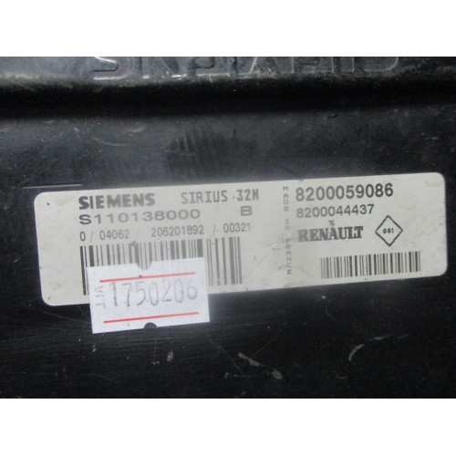 Renault Clio 1.6 Motor Beyni S110138000B 8200059086 SIRIUS32N 8200044437