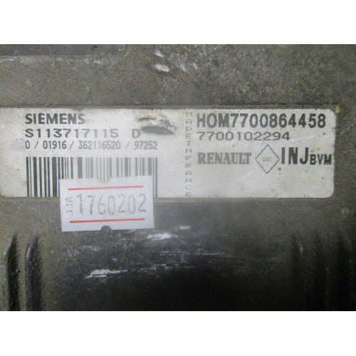 Renault Laguna 1.8 Motor Beyni S113717115D HOM7700864458 7700102294