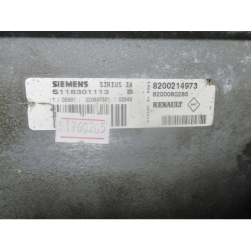 Renault Clio 2 1.4 Motor Beyni S118301113B 8200214973 8200080285 SIRIUS34