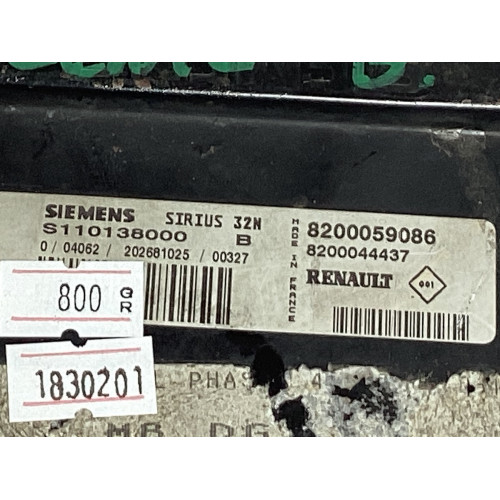 Renault Clio 1.6 Motor Beyni S110138000B 8200059086 SIRIUS32N 8200044437