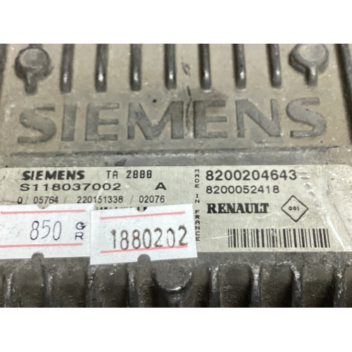 Renault Clio 2 1.4 Motor Beyni S118037002A 8200204643 TA2000 8200052418