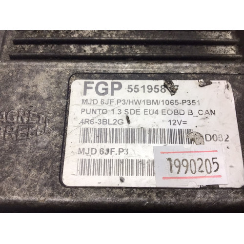 Fiat Punto 1.3 Motor Beyni MJD6JF.P3 55195817 HW1BM