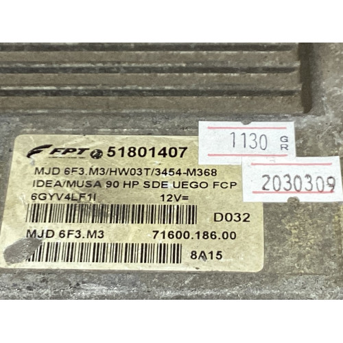 Fiat Idea 1.3 MJD Motor Beyni MJD 6F3.M3 HW03T 51801407 