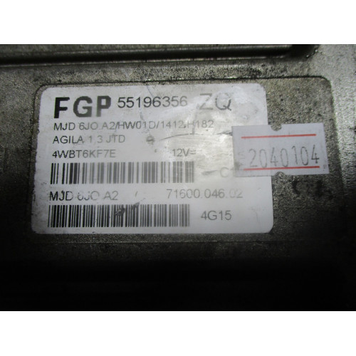 Opel Agila 1.3 Motor Beyni MJD 6JO.A2 71600.046.02 55196356ZQ