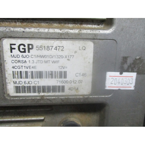 Opel Corsa 1.3 Motor Beyni MJD 6J0.C1 71600.012.07 55187472LQ