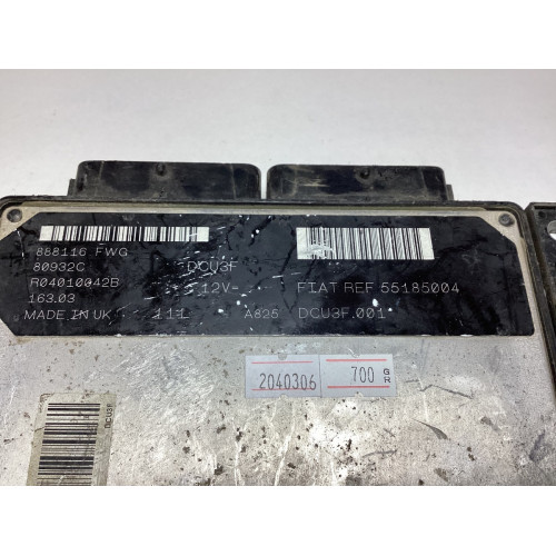 Fiat Doblo Punto 1.9 JTD Motor Beyni 55185004 DCU3F R04010042B