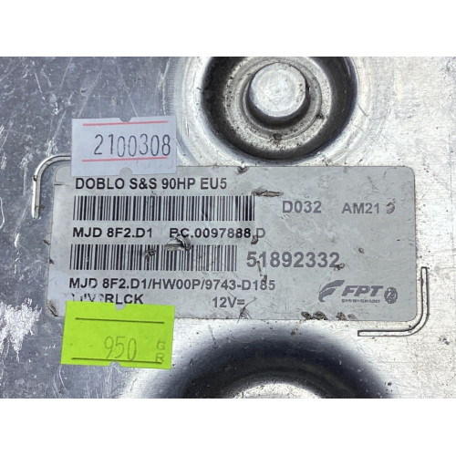 Fiat Doblo 1.3 JTD Motor Beyni 51892332 MJD 8F2.D1  HW00P