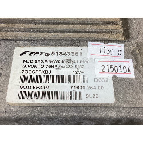 Fiat Grande Punto 1.3 Motor Beyni MJD 6F3.PI HW04P 51843361