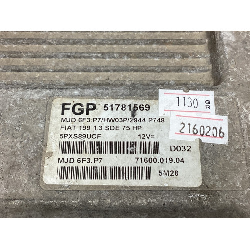 Fiat Grande Punto Motor Beyni 51781569 MJD 6F3.P7 HW03P