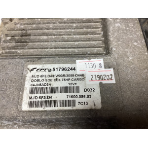 Fiat Grande Punto Motor beyni 51862589 MJD6F3.PI