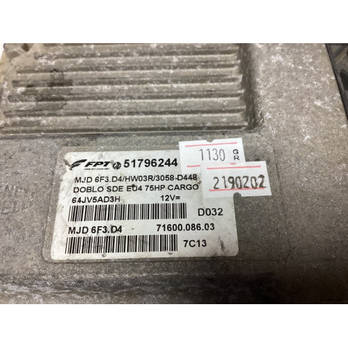Fiat Doblo 1.3 JTD Motor Beyni MJD 6F3.D4 HW03R 51796244