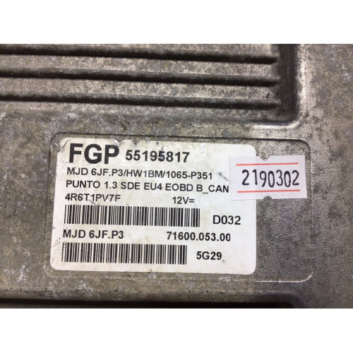 Fiat Punto 1.3 Motor Beyni MJD6JF.P3 55195817