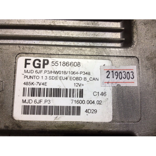 Fiat Punto 1.3 Motor Beyni MJD60D.P3 71600.004.02 55186608