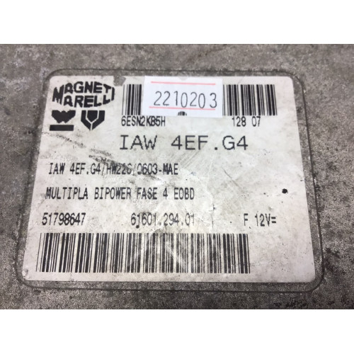 Fiat Multipla 1.6 Motor Beyni 51798647 IAW4EF.G4 HW226
