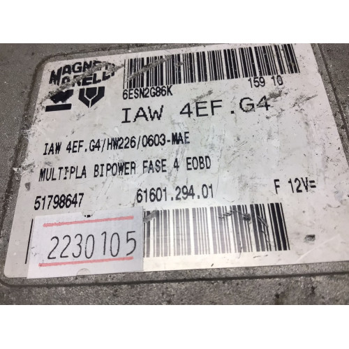 Fiat Multipla 1.6 Motor Beyni 51798647 IAW4EF.G4 HW226