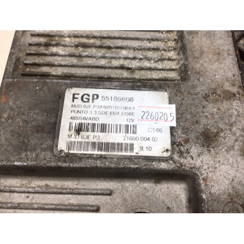 Fiat Punto 1.3 Motor Beyni MJD6JF.P3 55186608 HW01B