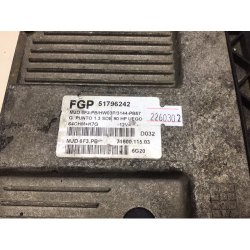 Fiat Grande Punto 1.3 Motor Beyni 51796242 HW03P MJD6F3.PB