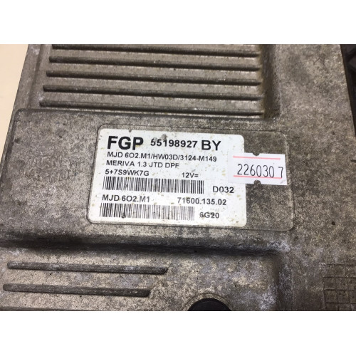 Opel Corsa Meriva 1.3 CDTI Motor Beyni 55198927BY MJD6O2.M1 HW03D