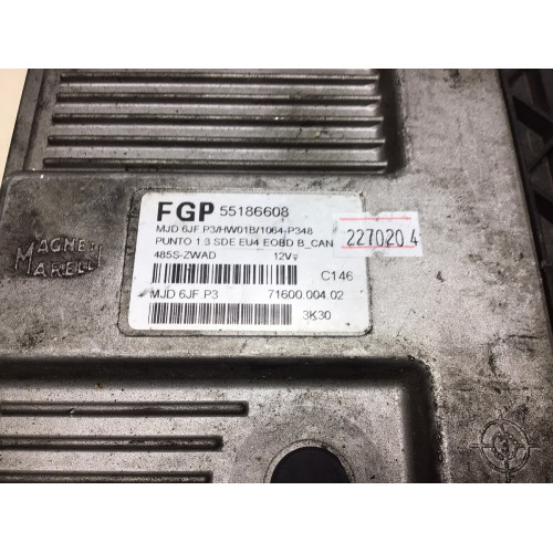 Fiat Punto 1.3 Motor Beyni MJD6JF.P3 55186608 HW01B