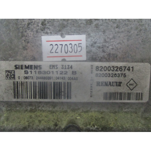 Renault Clio 2 1.6 Motor Beyni S118301122B 8200326741 8200326375 EMS3134