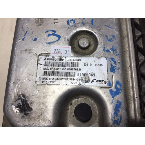 Fiat Grande Punto 1.3 Motor Beyni 51904061 MJD8F2.G1 HW00P