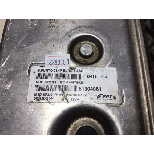 Fiat Grande Punto 1.3 Motor Beyni 51904061 MJD8F2.G1 HW00P