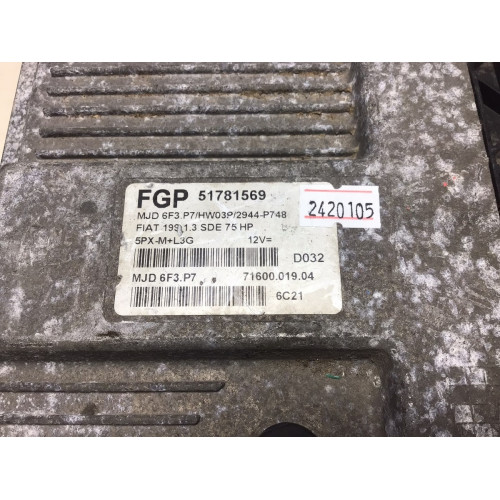 Fiat Punto Motor Beyni 51781569 MJD6F3.P7 HW03P
