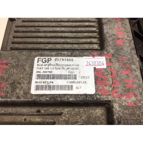 Fiat Punto 1.3 Motor Beyni 51781568 MJD6F3.P4 HW03P