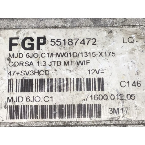 Opel Corsa 1.3 Motor Beyni MJD 6J0.C1 71600.012.05 55187472LQ