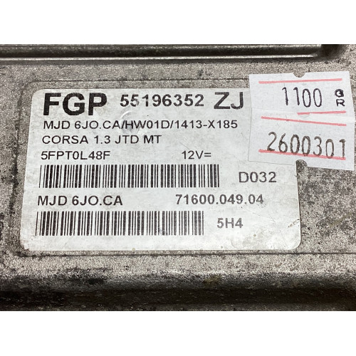 Opel Corsa 1.3 Motor Beyni 55196352 ZJ MJD 6JO.CA HW01D