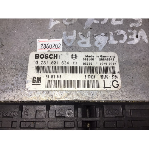 Opel Vectra B 2.0 Motor Beyni 0281001634 90569348