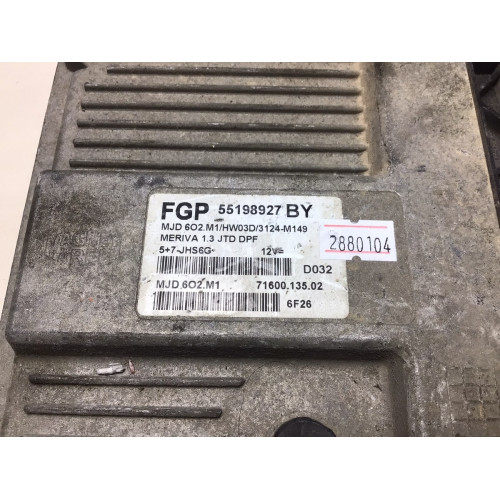  Opel Corsa Meriva 1.3 CDTI Motor Beyni 55198927BY MJD6O2.M1 HW03D