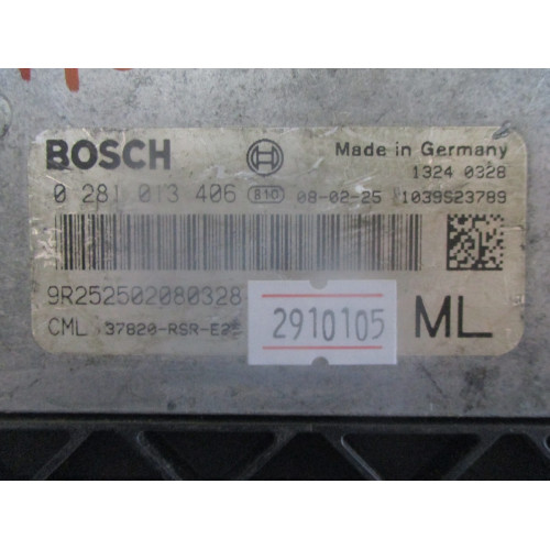 Honda Civic Motor Beyni 0281013406 37820-RSR-E25 9R252502080328