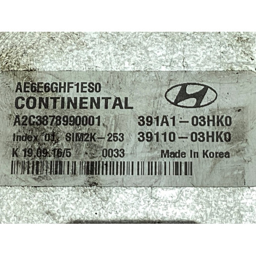 Hyundai Loniq 1.6 Motor Beyni 391A1-03HK0 39110-03HK0 SIM2K-253 A2C3878990001