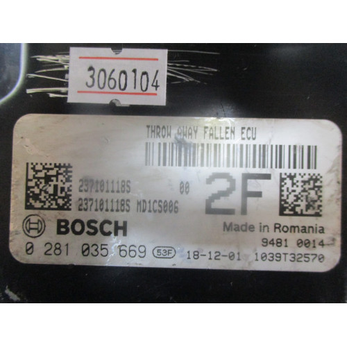 Nissan Dacia Qashqai Motor Beyni 0281035669 237101118S