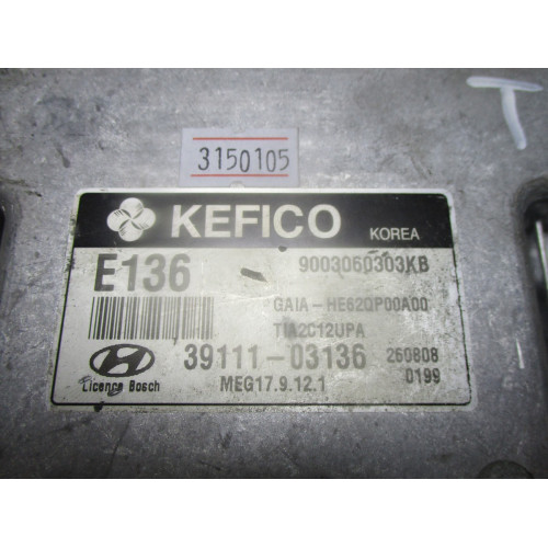 Hyundai i10 Motor Beyni 39101-03136 39111-03136 9003060303KB MEG17.9.12.1