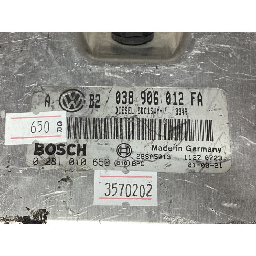 Volkswagen Golf Skoda Octavia Fabia 1.9 Motor Beyni 038906012FA 0281010650 EDC15VM+