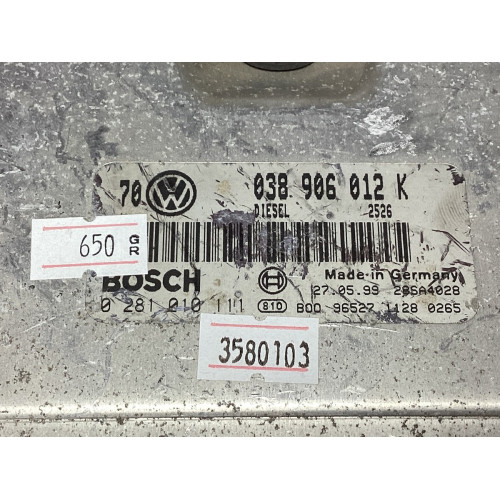 Volkswagen Bora Golf 1.9 Motor Beyni 0281010111 038906012K
