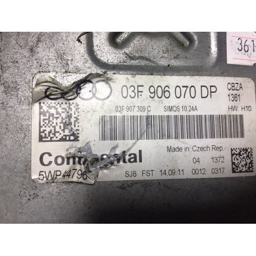Volkswagen Passat B7 Audi A1 2.0 TDI Motor Beyni 03F906070DP 03F907309C 5WP44796 Simos10.24A