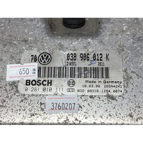 Volkswagen Bora Golf 1.9 Motor Beyni 0281010111 038906012K