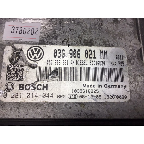 Volkswagen Touran Caddy Motor Beyni 03G906021MM 0281014044 EDC16U34