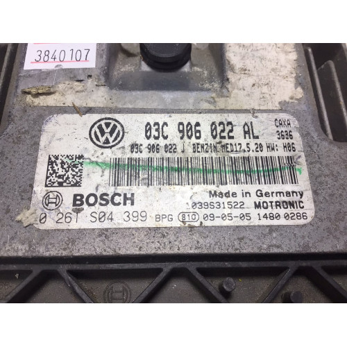Volkswagen Golf 2.0 Motor Beyni 03C906022AL 0261S04399 MED17.5.20