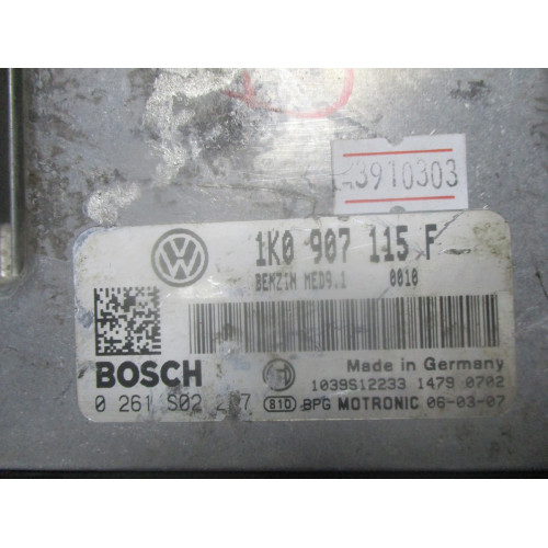 Volkswagen Golf 5 2.0 Motor Beyni MED9.1 0261S02217 1K0907115F