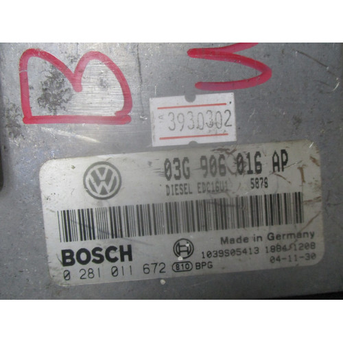 Volkswagen Golf 2.0 Motor Beyni 0281011672 03G906016AP