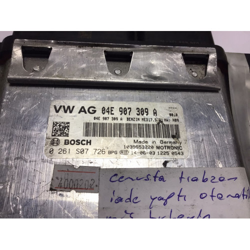 Volkswagen Golf Polo 1.2 Motor Beyni 0261S07726 04E907309A