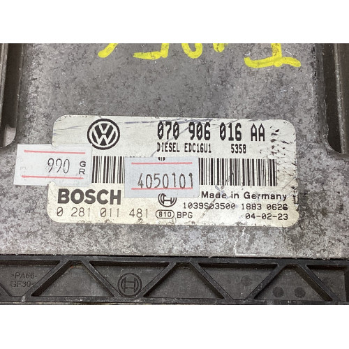 Volkswagen Touareg 5.0 V10 Motor Beyni 0281011481 070906016AA EDC16U1